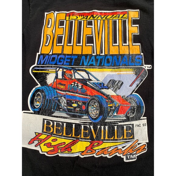 Vintage 1991 Jack Hewitt Belleville Midget Sprint Car Racing USA M Shirt - Picture 2 of 8